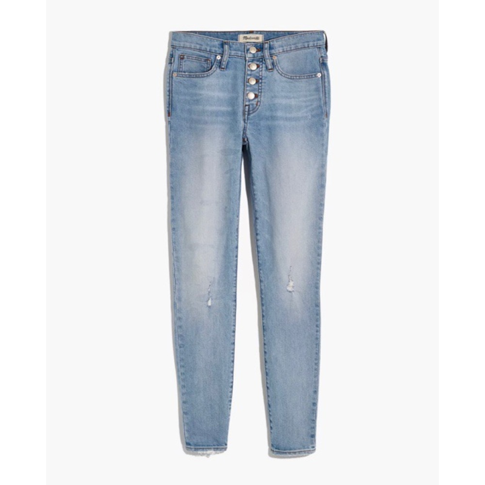 Madewell 9” Mid Rise Skinny Crop Jeans in Asbury Wash: Button-Front Edit… - Picture 5 of 11